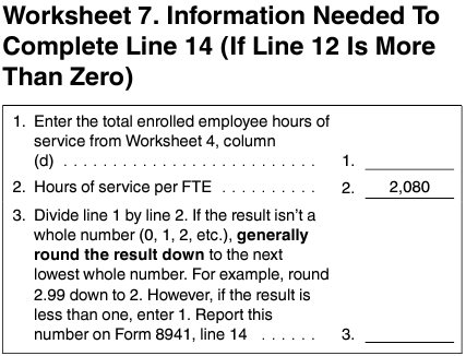 Worksheet 7: Final credit calculation