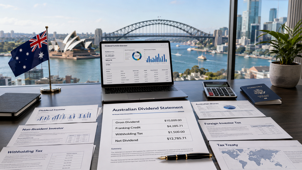 Australia dividend tax for foreign investors: Withholding rates, treaty benefits, and US reporting in 2026