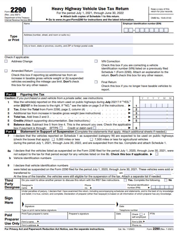 Comprehensive Guide To Heavy Highway Vehicle Use Tax Tfx Us Expat Tax Service 4547