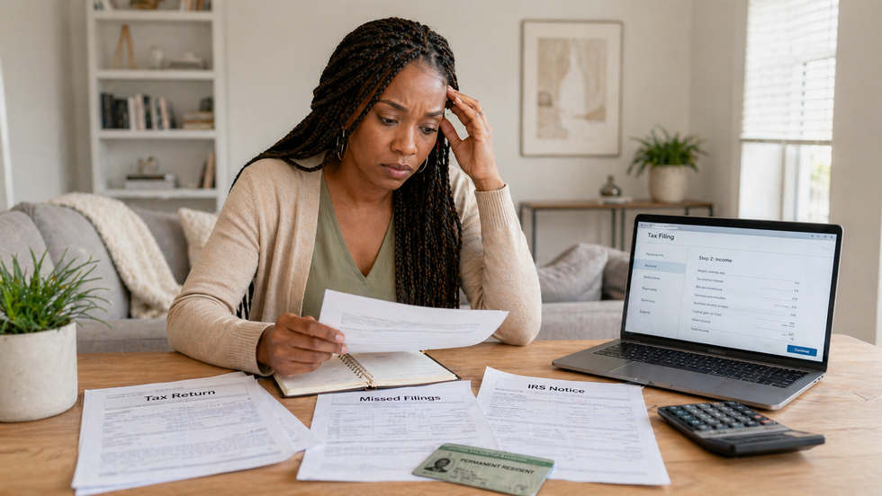 Green card holder back taxes: how to fix unpaid taxes and missed filings