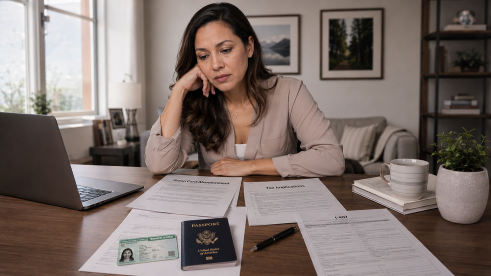 Giving up a green card: tax implications, abandonment process, and what happens next