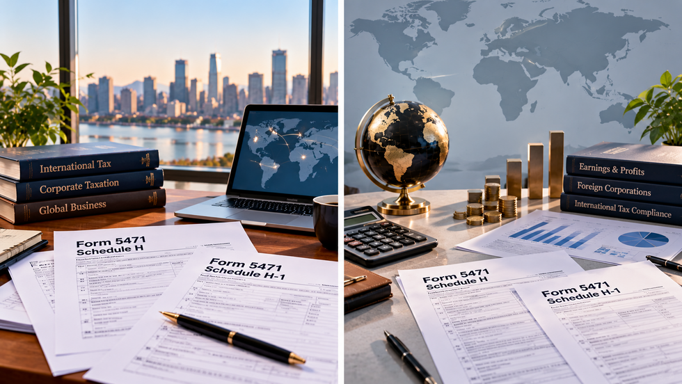 Form 5471 Schedule H and Schedule H-1: current E&P and CAMT-adjusted net income explained
